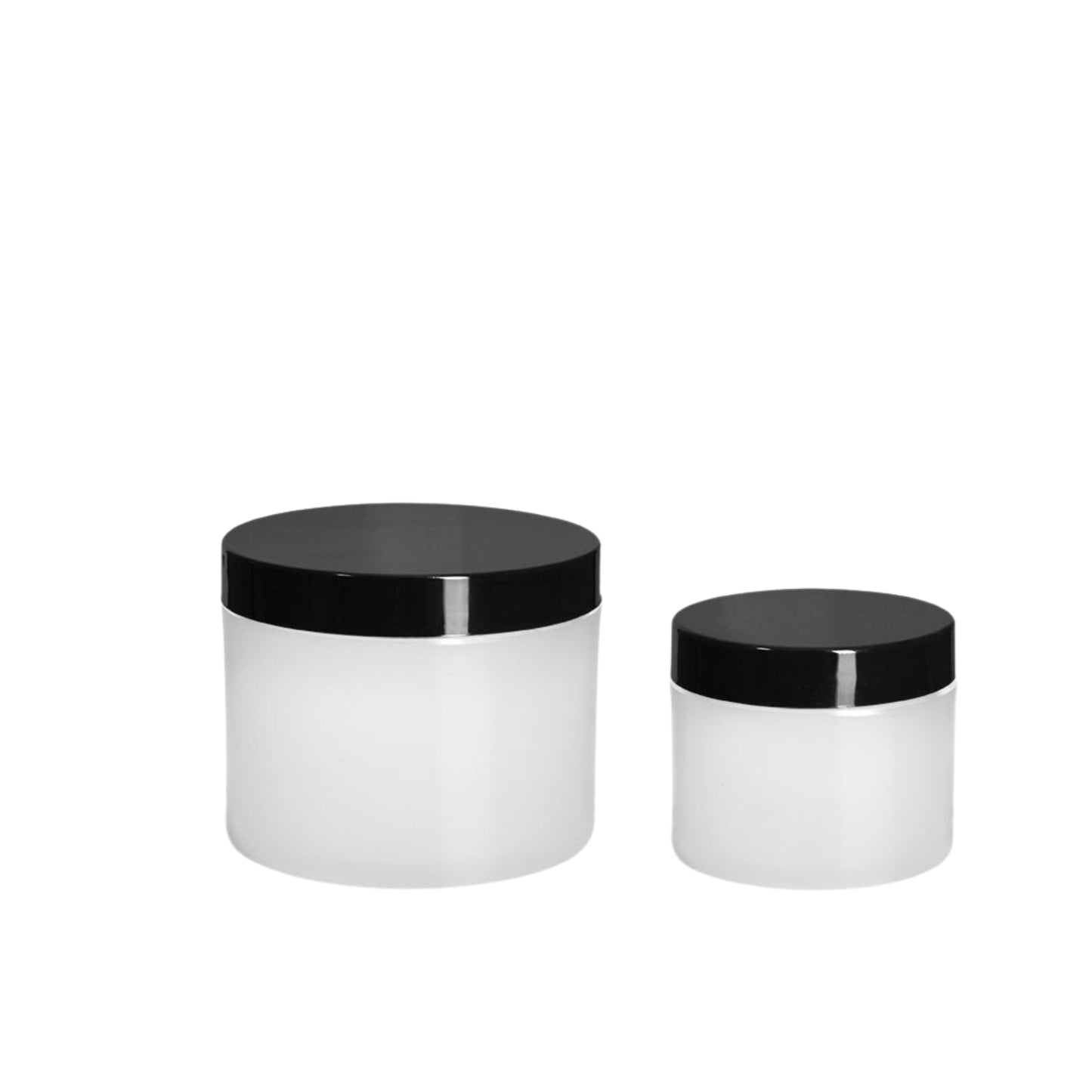 White Jars with Black Tops